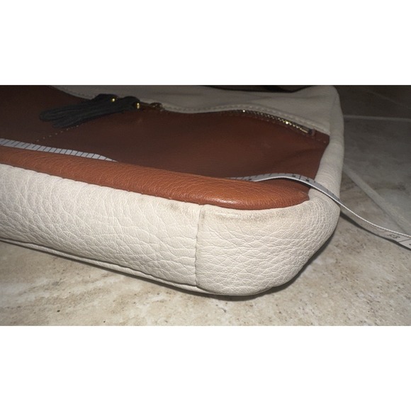 Fossil Elise Double Zip Black‎ Pebbled Leather Crossbody Shoulder Bag Purse - Picture 11 of 16